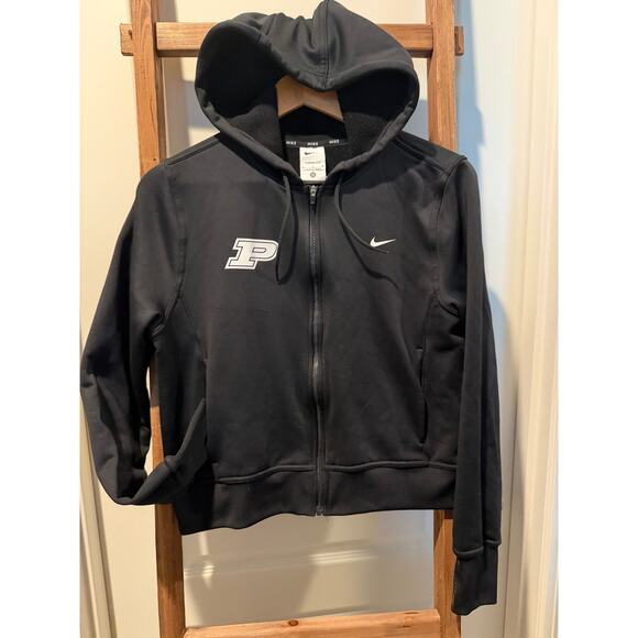 Nike Tops - Nike Therma-FIT Purdue Boilermakers Full Zip Hoodie Black Women’s Medium